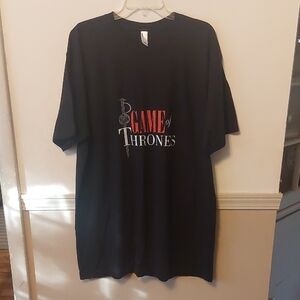 American Apparel Game of Thrones Black Graphic T-Shirt Mens 2XL